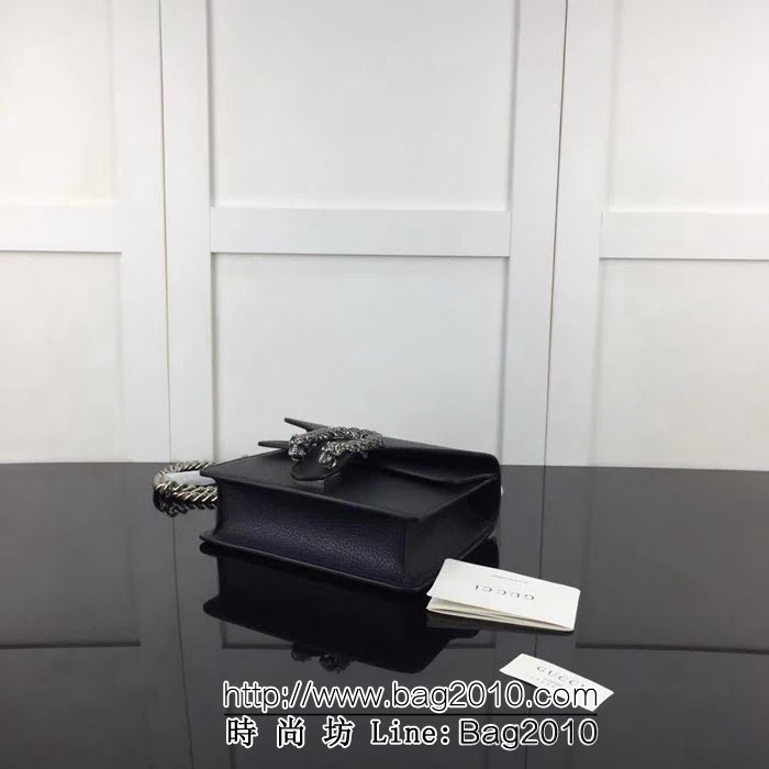 GUCCI古馳原單 新款專櫃品質原單貨實物實拍 421970全皮虎鑽克色鏈條單肩斜挎包 HY1235